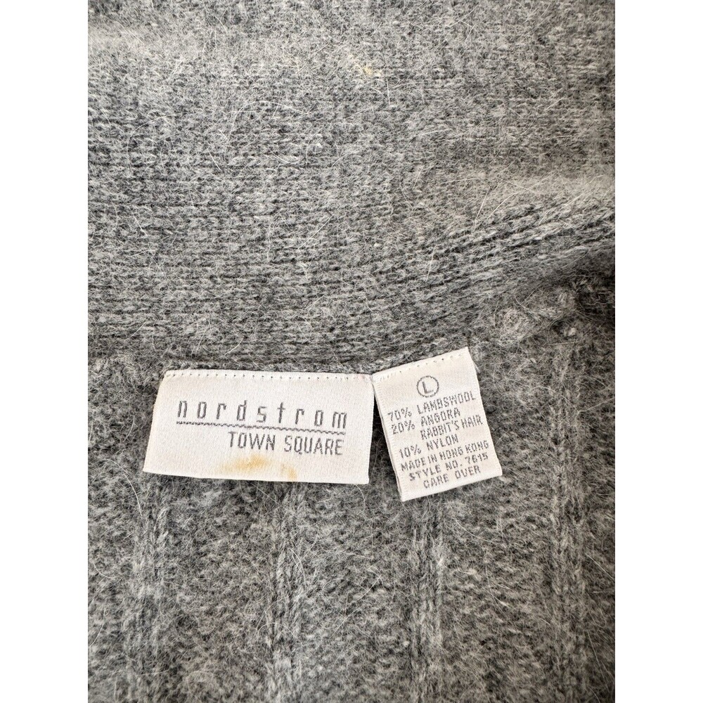Vintage Nordstrom Lambswool Angora Sweater Vest Large Gray - Picture 4 of 7